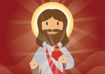 Free Sacred Heart Illustration - vector gratuit #408075